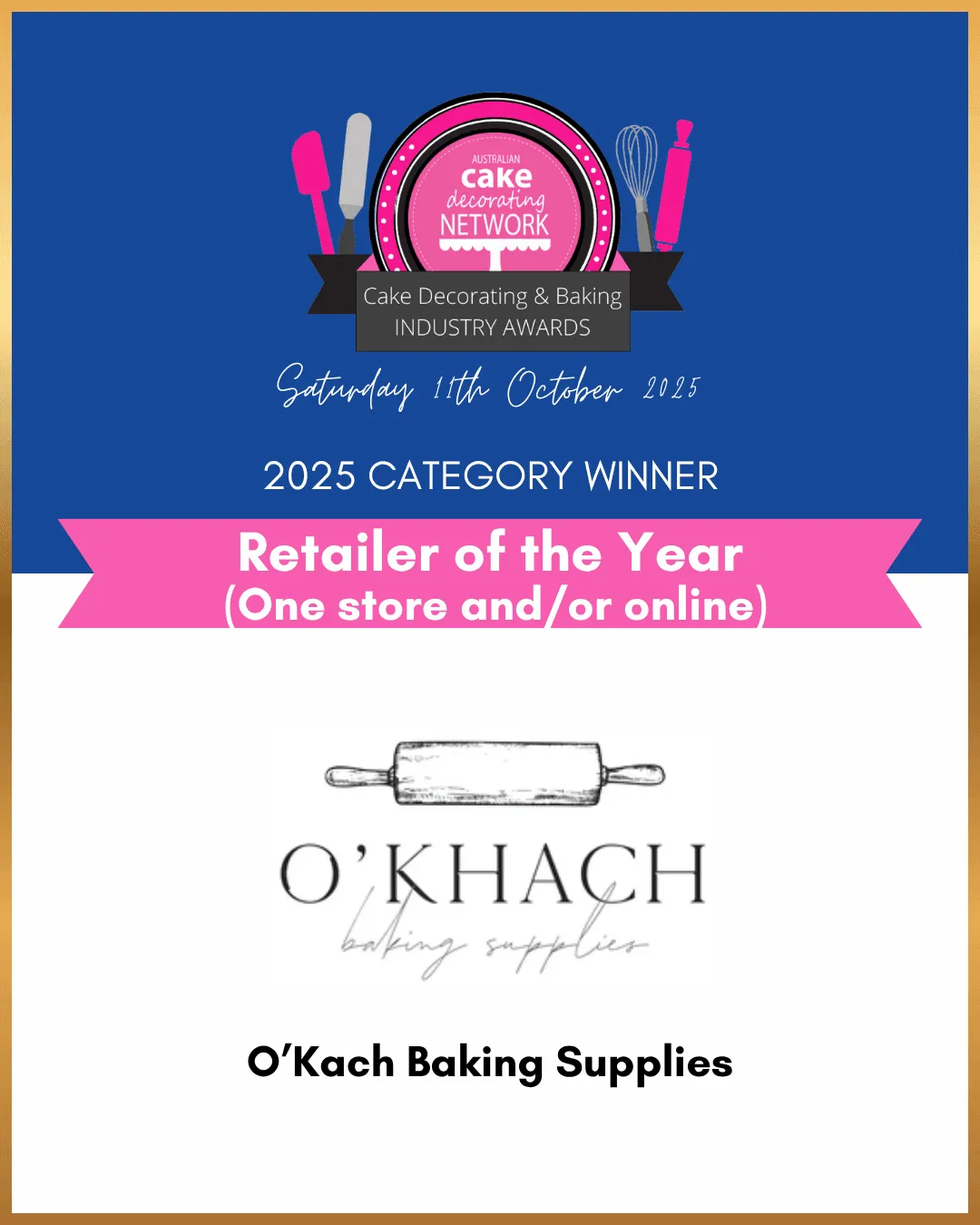 2025 ACDN Awards Retailer, One Store category winner card