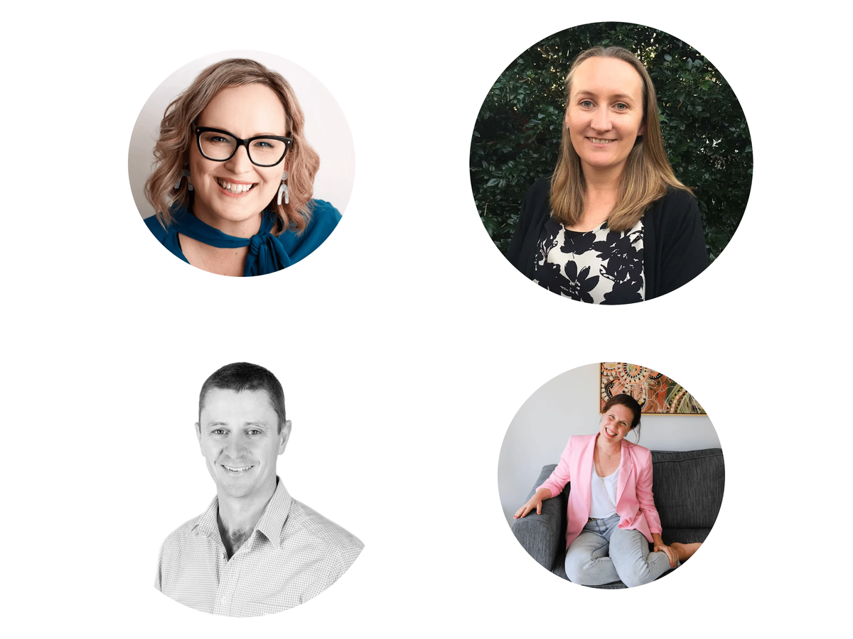 Four of the professionals who teach Start Your Own Baking Business: a lawyer, a town planner, an insurance broker and an accountant
