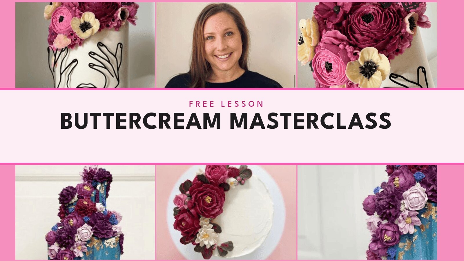 Buttercream floral cakes from the Buttercream Masterclass