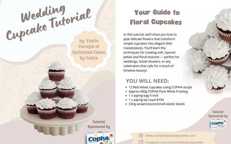 Wedding Cupcake Tutorial - opener spread