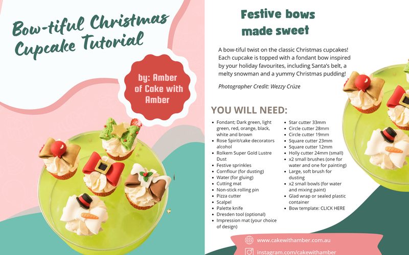 Bow-tiful Christmas Cupcake Tutorial - opener spread