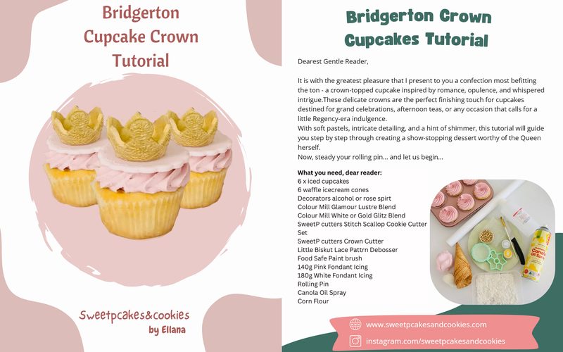 Bridgerton Cupcake Tutorial - opener spread