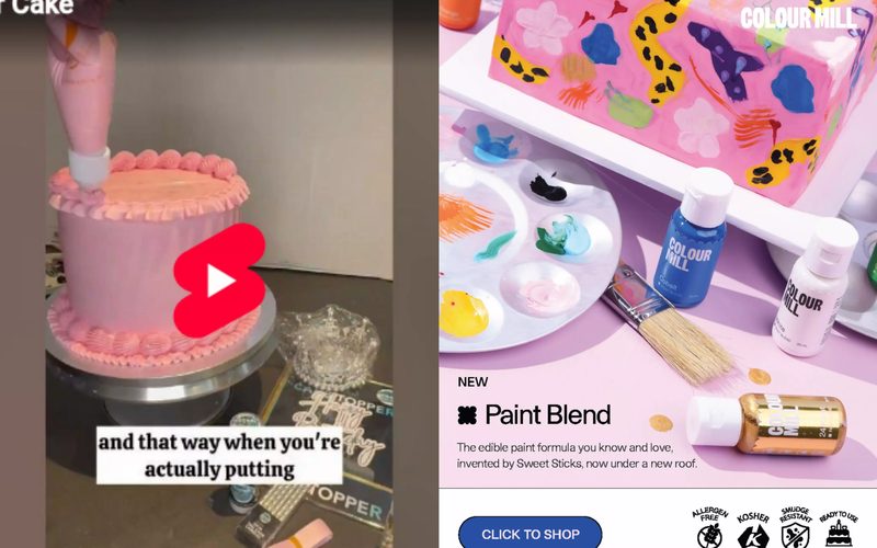 Glitter Cake Tutorial - opener spread